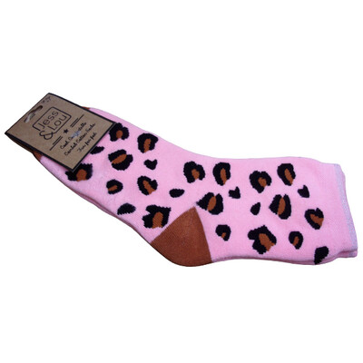 Pink Animal Print Socks