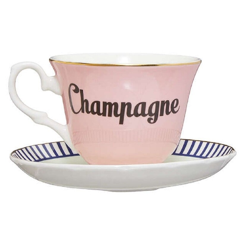 Champagne Teacup & Saucer
