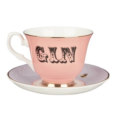 Gin Teacup & Saucer - Yvonne Ellen