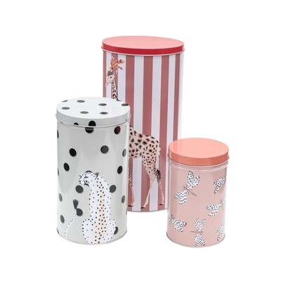 Set of 3 Round Storage Canisters