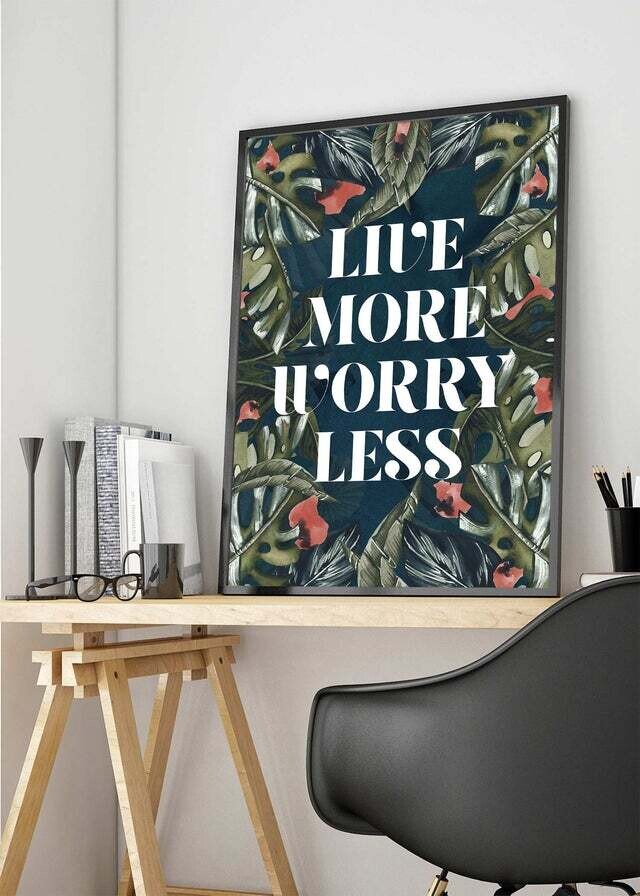 Live More Worry Less Wall Art Print