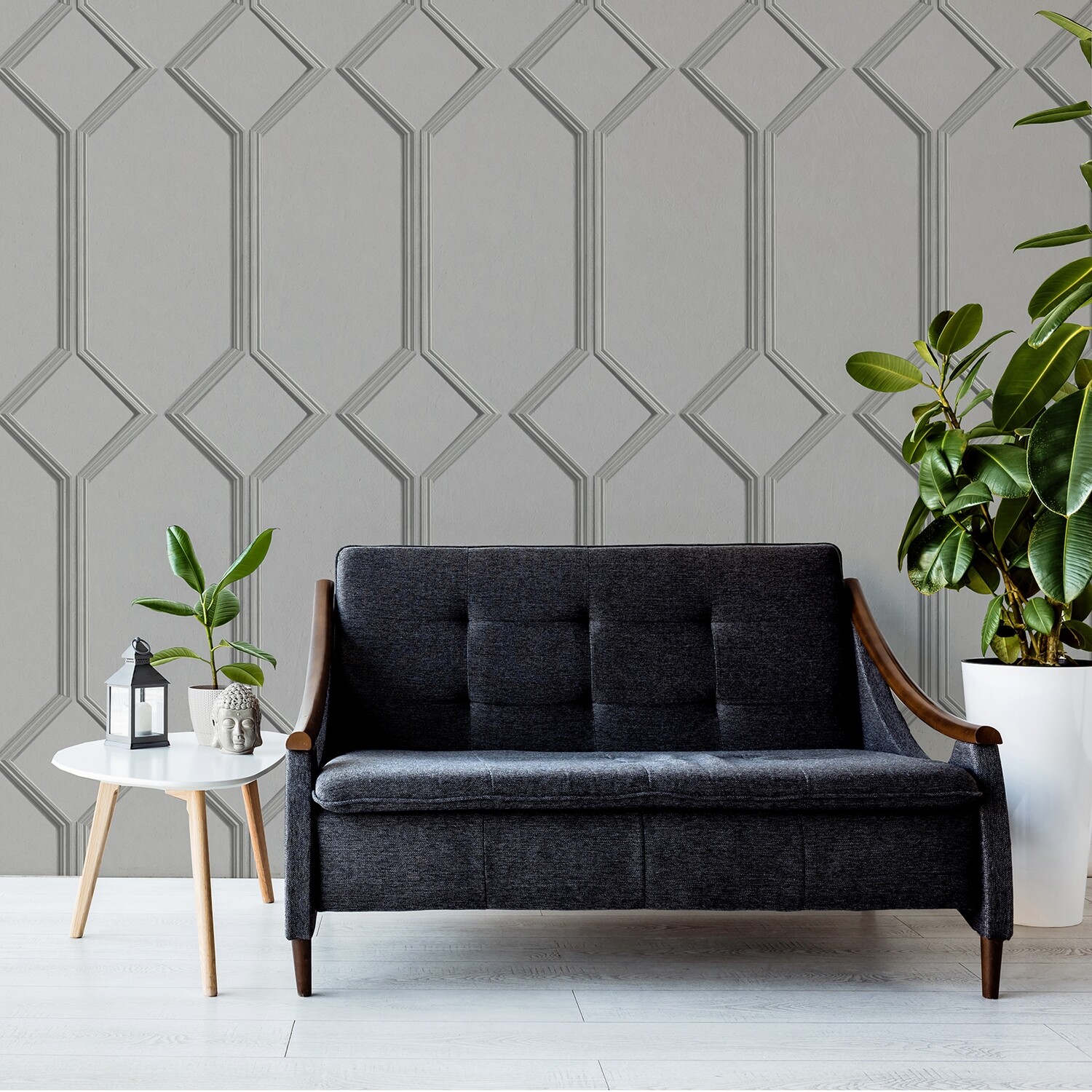 Azzura Flat Panel Wallpaper -  Silver