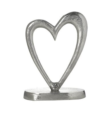 Silver Love Heart on Stand