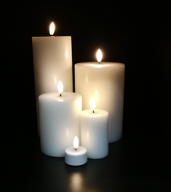 LED Flickering Wax Candle