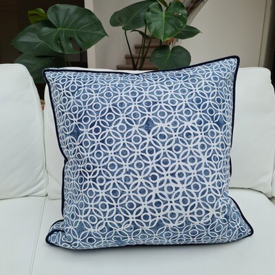 Indigo Chain Cushion