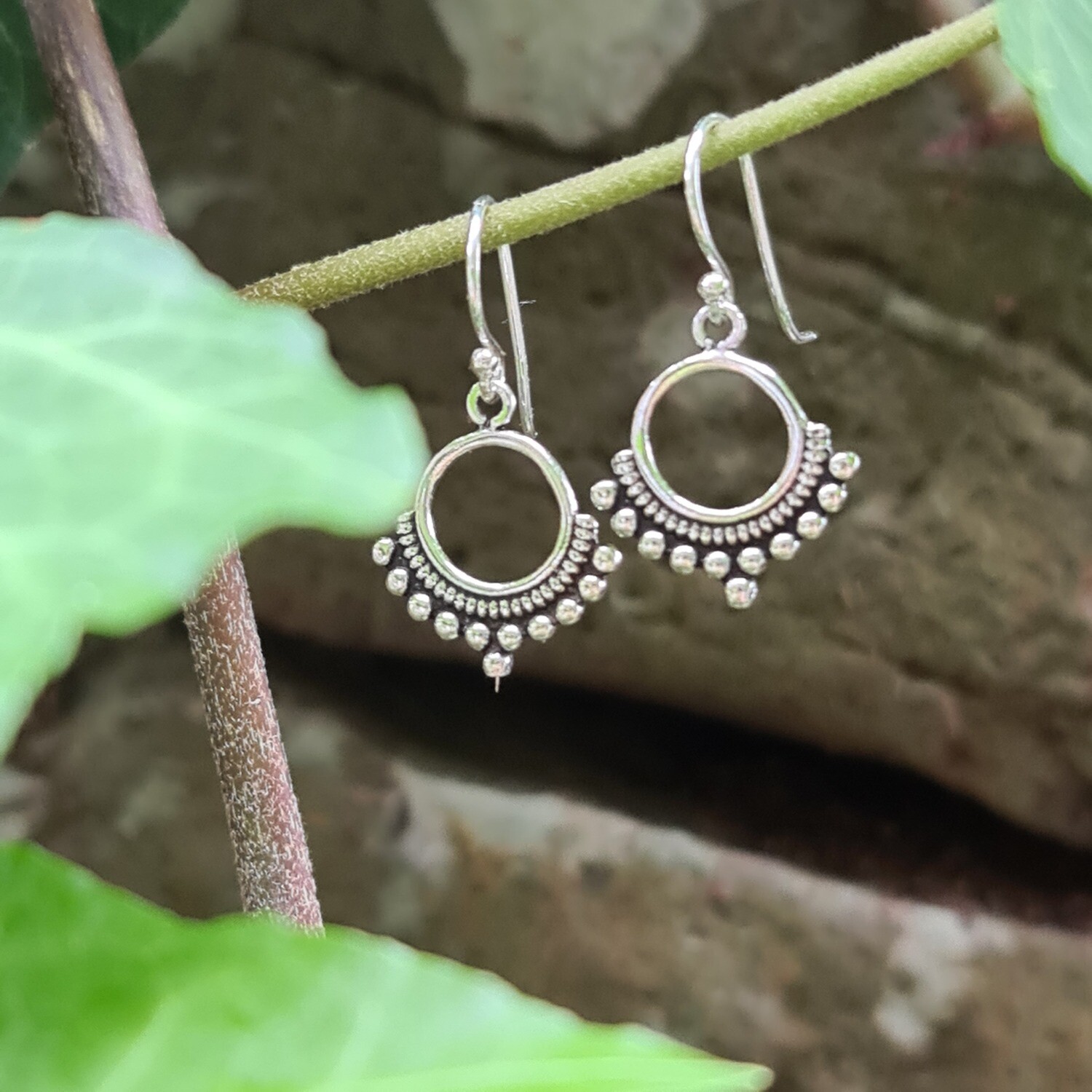 Tribal silver earrings online