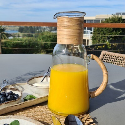 Chloe Jug W/Woven Rattan