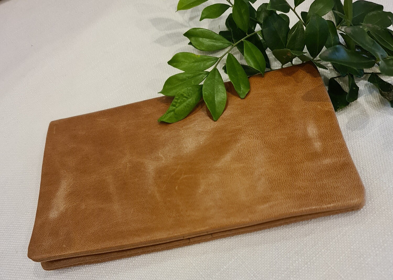 Foldover Vintage Leather Wallet