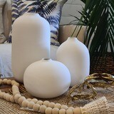 White Organic Matte Vase Collection