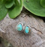 Liana Tear Drop Studs - Turquoise