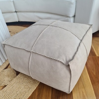 Suede / Leather Ottoman