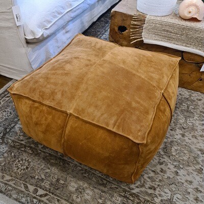 Suede / Leather Ottoman
