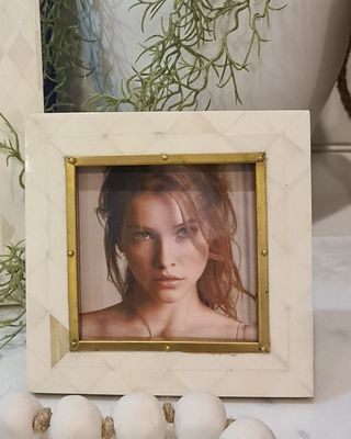 Bone and Brass Photo Frame