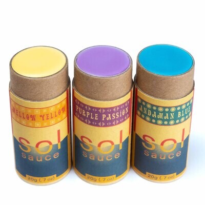 Sol Sauce Colorful Zinc Sticks 3pcs X 20grams
