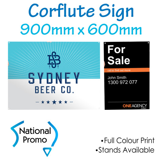 Corflute Sign 900mm W x 600mm H