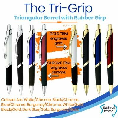 TRILOGY Tri-Grip Metal Pen - QTY 100