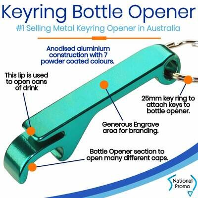 50 for $40 > Engraved Metal BOTTLE OPENER KEYRING