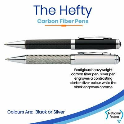 HEFTY Carbon Fiber Engraved Metal Pen 50% OFF SALE