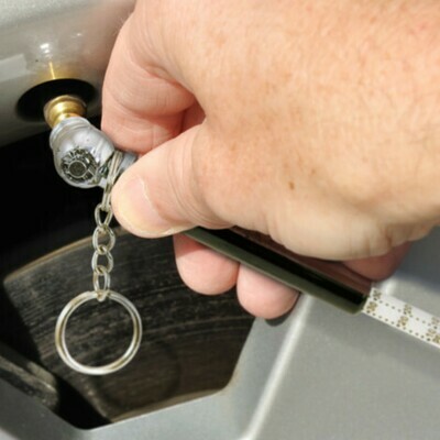 Engraved Metal Tyre Pressure Gauge Key Ring