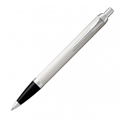 PARKER PEN WHITE w CHROME TRIM