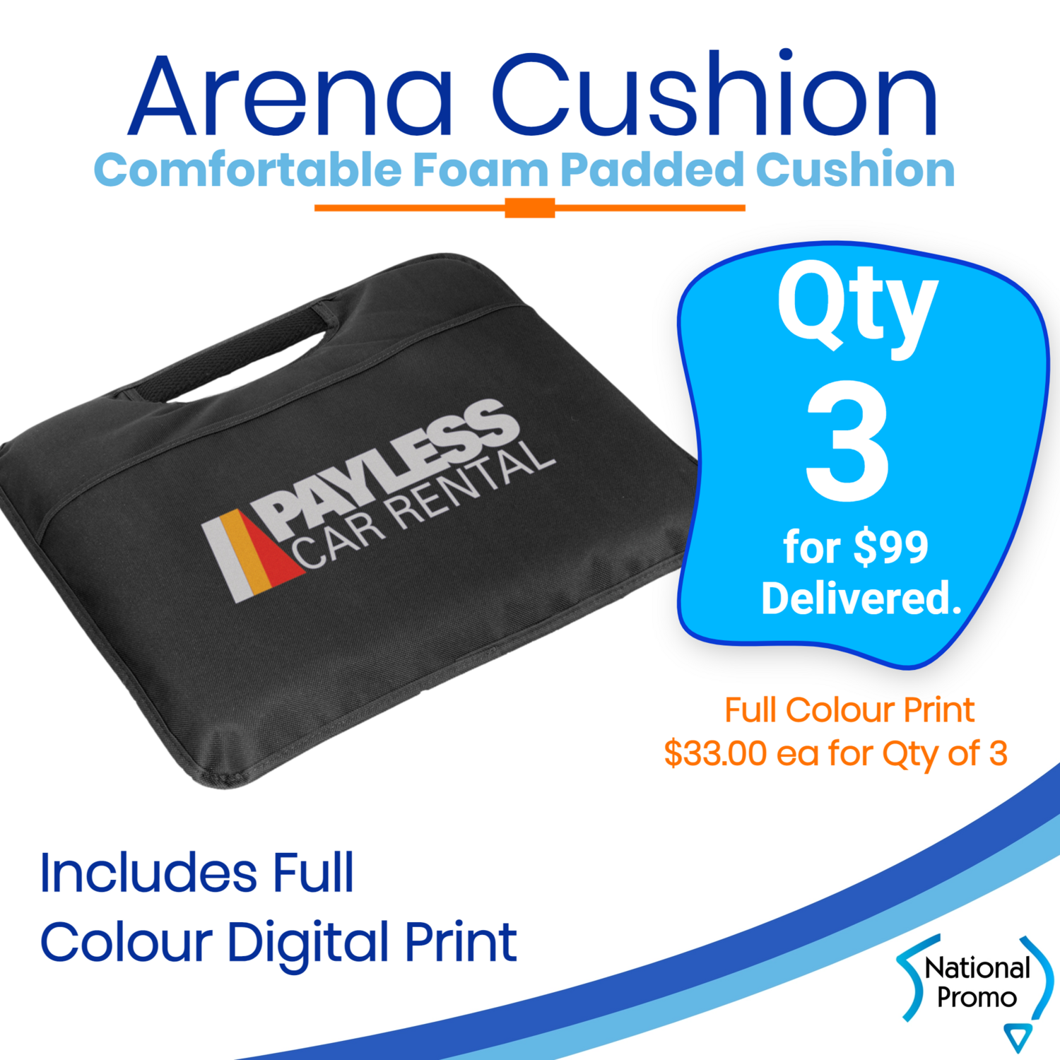3x Arena Cushions