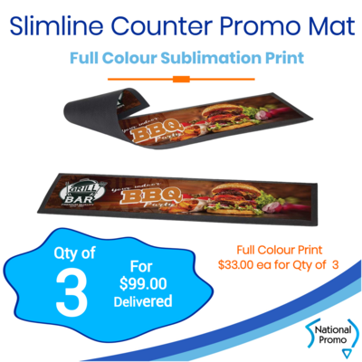 3x Slimline Counter Promo Mat