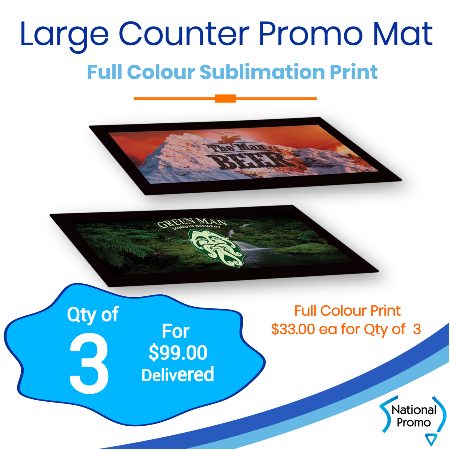 3x Large Counter Promo Mat
