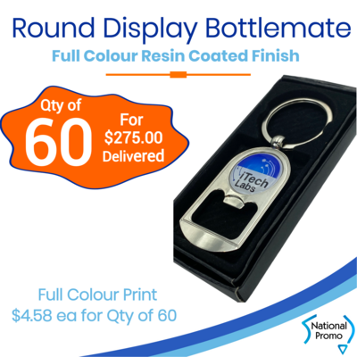 60x Round Display Bottlemate Keyrings 60x Round Display Bottlemate Keyrings