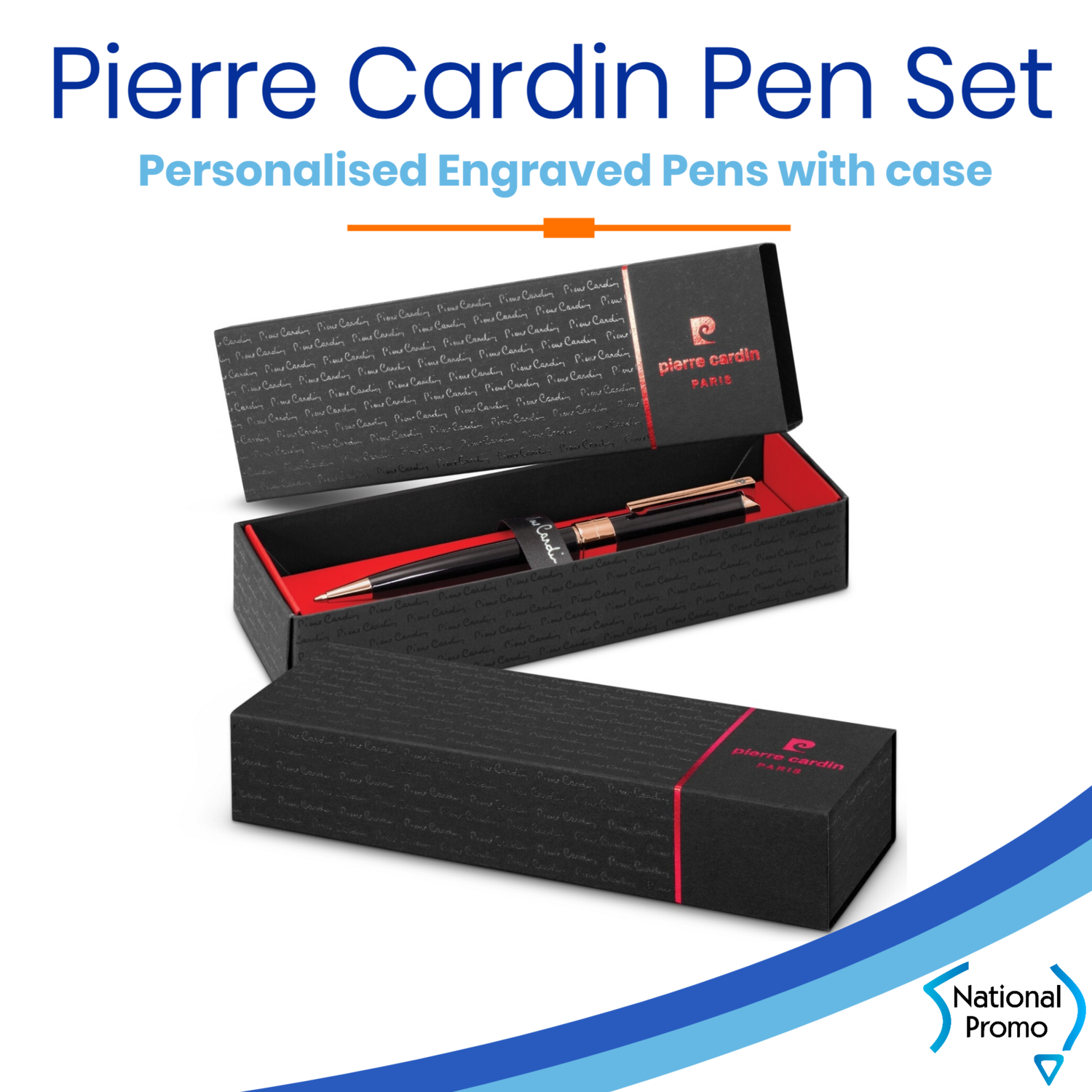 PERSONALISED &#39;PIERRE CARDIN&#39; PRESTIGE PEN SET