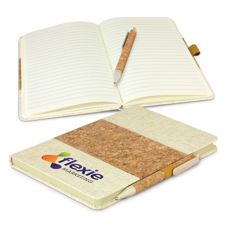 ECO 'CORK & COTTON' A5 NOTEBOOK & PEN