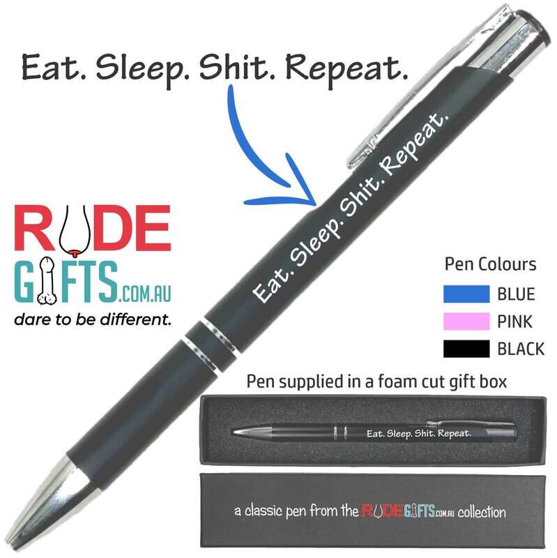 Rude Gifts Pens | Eat. Sleep. Shit. Repeat.