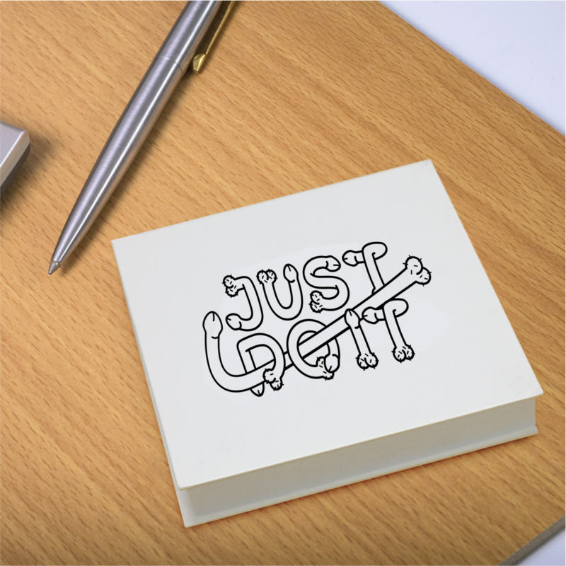 100 Page Sticky Notepad with Hard Cover &gt; Just Do It!