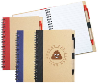 Wiro Bound Recycled A5 Notebook &amp; Pen &gt; Eat. Sleep. Shit. Repeat