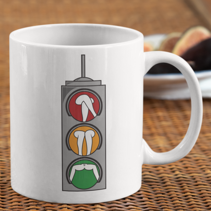 11oz Rude Gifts Coffee Mug > Traffic Light Signals
