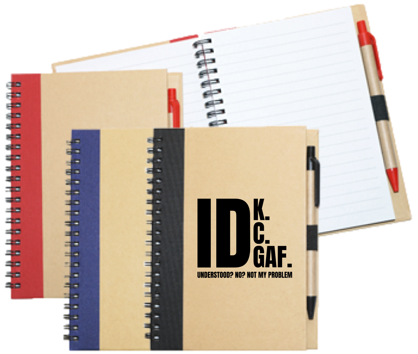 Wiro Bound Recycled A5 Notebook &amp; Pen &gt; IDK. C. or GAF