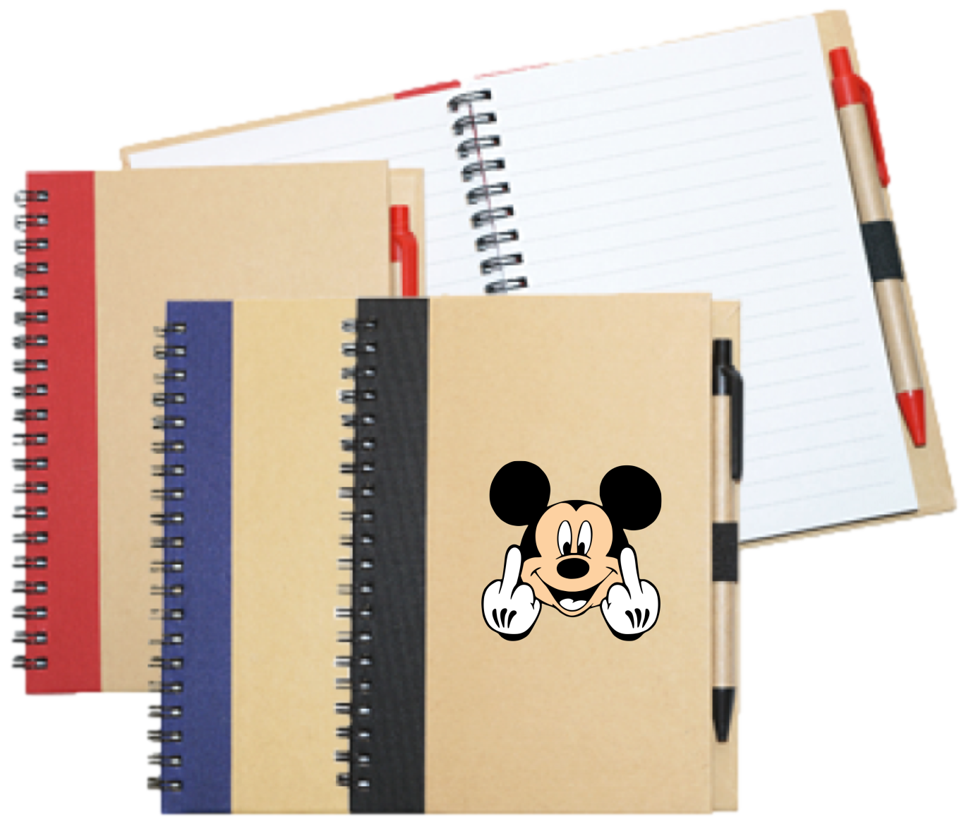 Wiro Bound Recycled A5 Notebook &amp; Pen &gt; Mickey&#39;s Finger