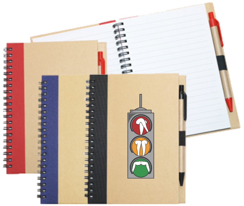 Wiro Bound Recycled A5 Notebook &amp; Pen &gt;Traffic Light Signals