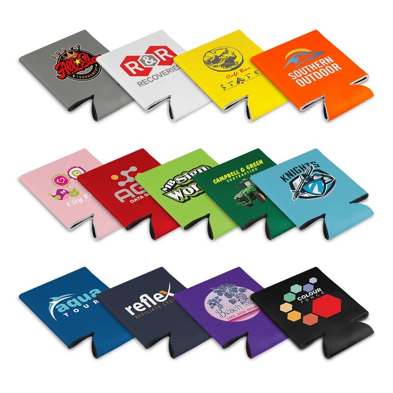FULL COLOUR PRINT on 1 SIDE ONLY &gt; STUBBY COOLER - FLAT PACK