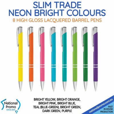 SLIM TRADE NEON BRIGHT COLOUR Metal Engraved Pen SLIM TRADE NEON BRIGHT COLOUR Metal Engraved Pen