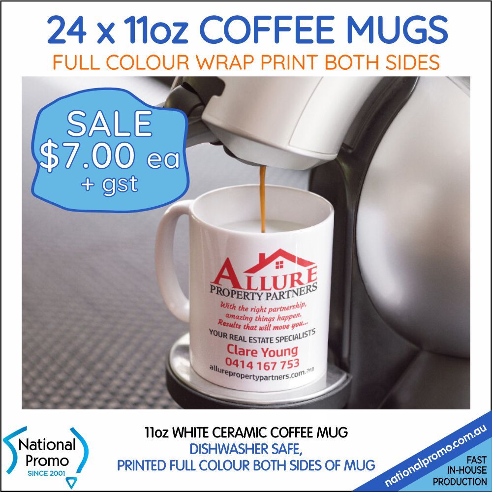 24 x 11oz COFFEE MUG SALE just $7 ea +gst