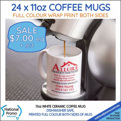 24 x 11oz COFFEE MUG SALE just $7 ea +gst