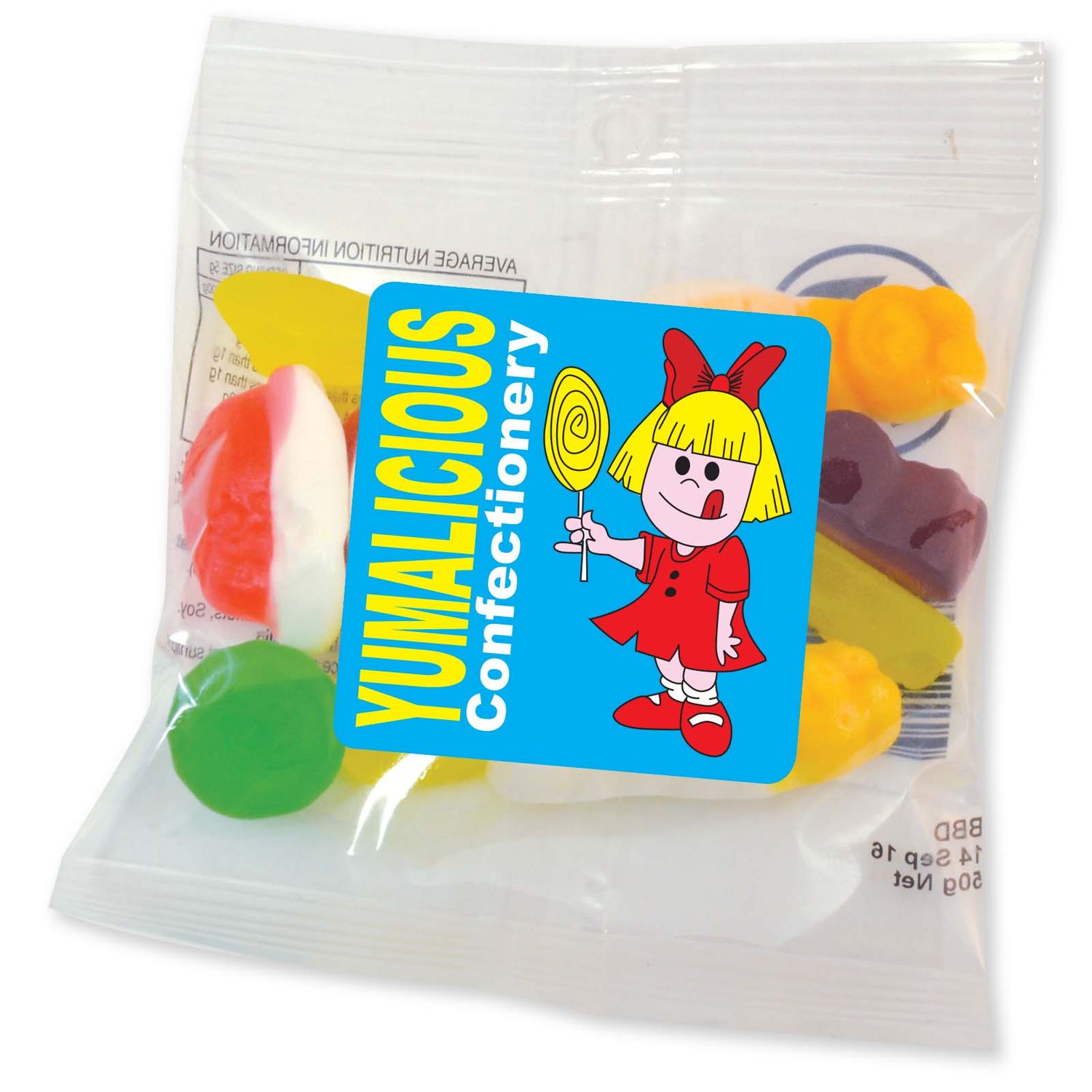 ASSORTED JELLY PARTY MIX 50 GRAM CELLO BAG