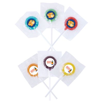 ASSORTED COLOURED LOLLIPOPS