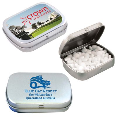 SUGAR FREE BREATH MINTS IN SILVER TIN 100 MINTS