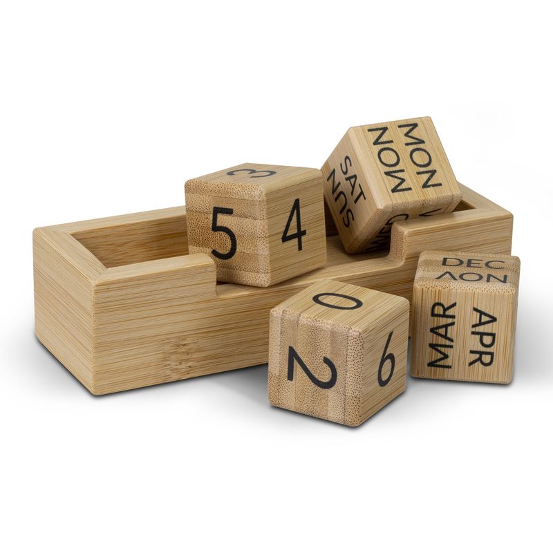 BAMBOO BLOCK DESK CALENDAR