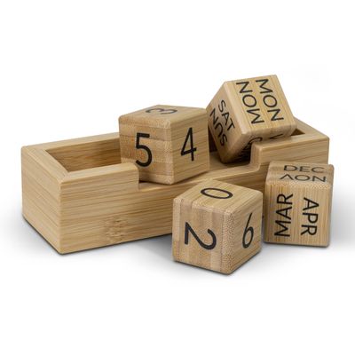 3 for $40 > BAMBOO BLOCK DESK CALENDAR