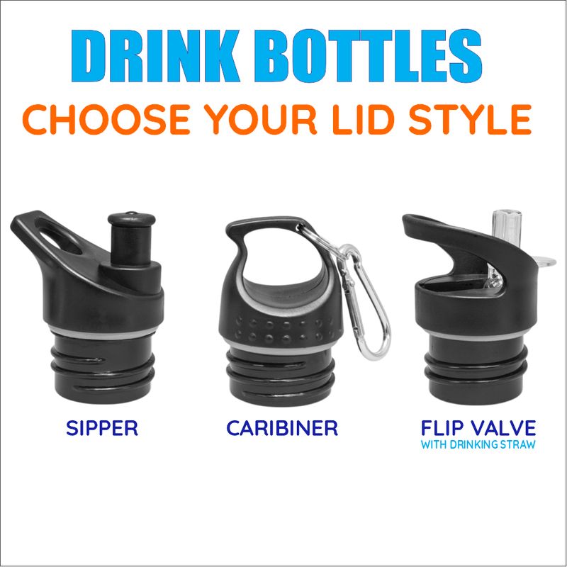 750ml TOURER DRINK BOTTLE - 3 Lid Styles