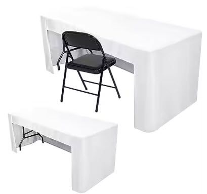 6 FOOT OPEN BACK TABLE CLOTH WITH FULL COLOUR PRINT