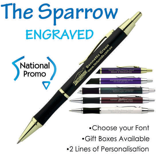 The Stanford Sparrow Engraved Metal Pen
