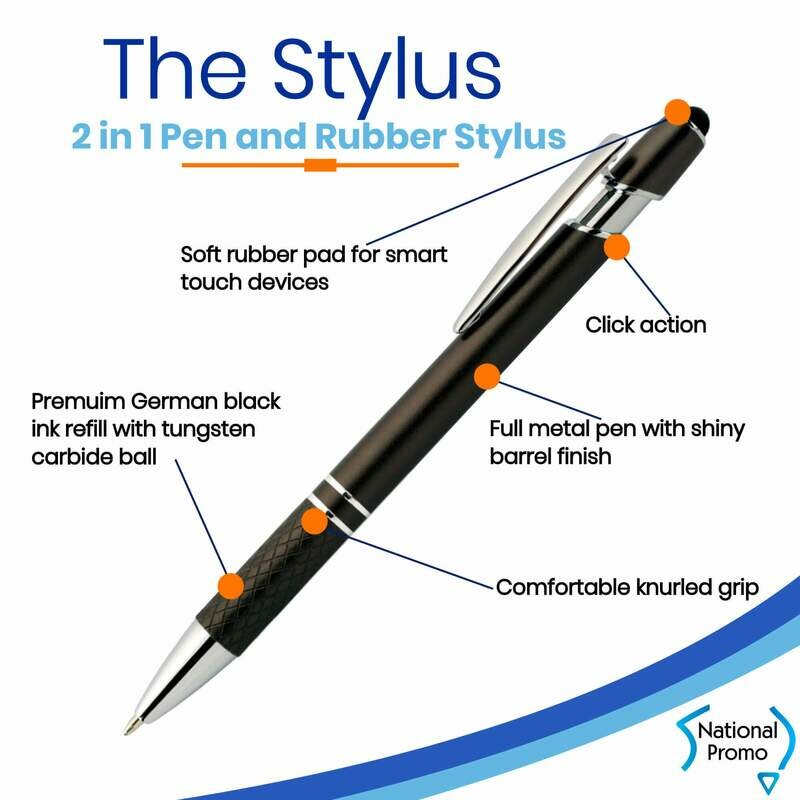 CLICK STYLUS Engraved Metal Pen